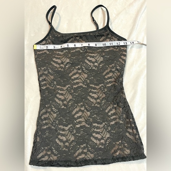 Express Best Loved Bra Cami Elegant Lace Stretch Top in Green/Tan XS - Picture 4 of 11